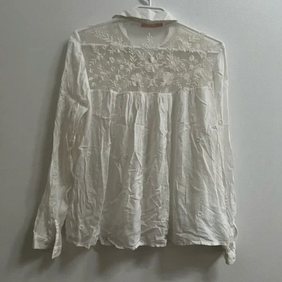 Zara Western Lace Button Up Shirt S - Picture 5 of 5